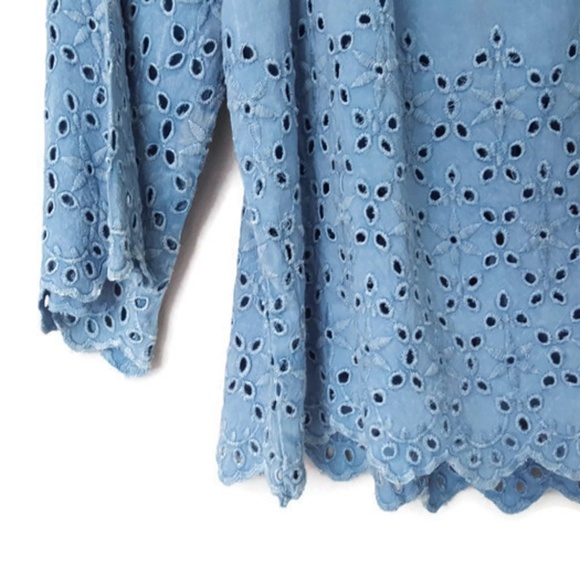 Style envy off shoulder cute summery blue top. - Picture 2 of 3